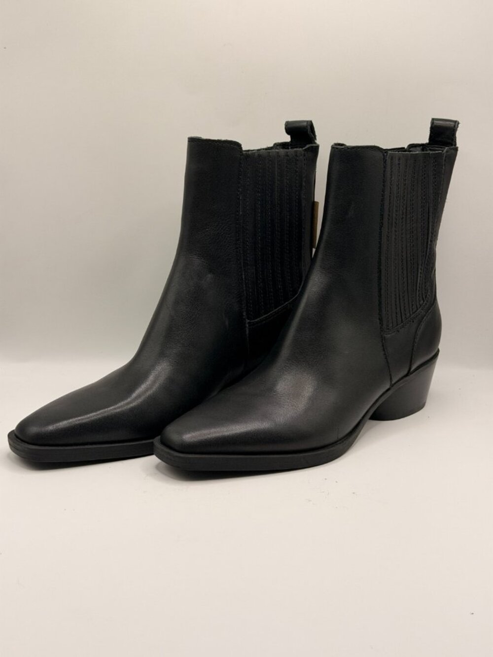 Dolce Vita Womens Faint H2O Booties Black Leather Chelsea Boots Sz 7.5